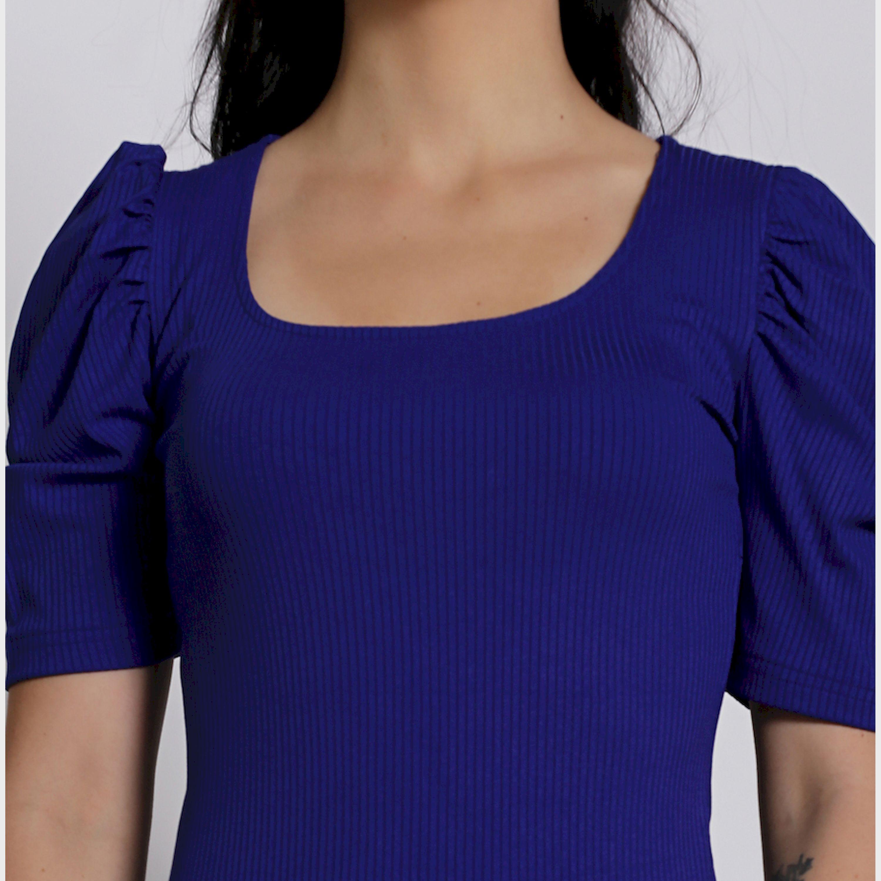 Sera X Styli Rib Bodycon Mini Dress With Puff Sleeves-women-clothing-dresses-image-4