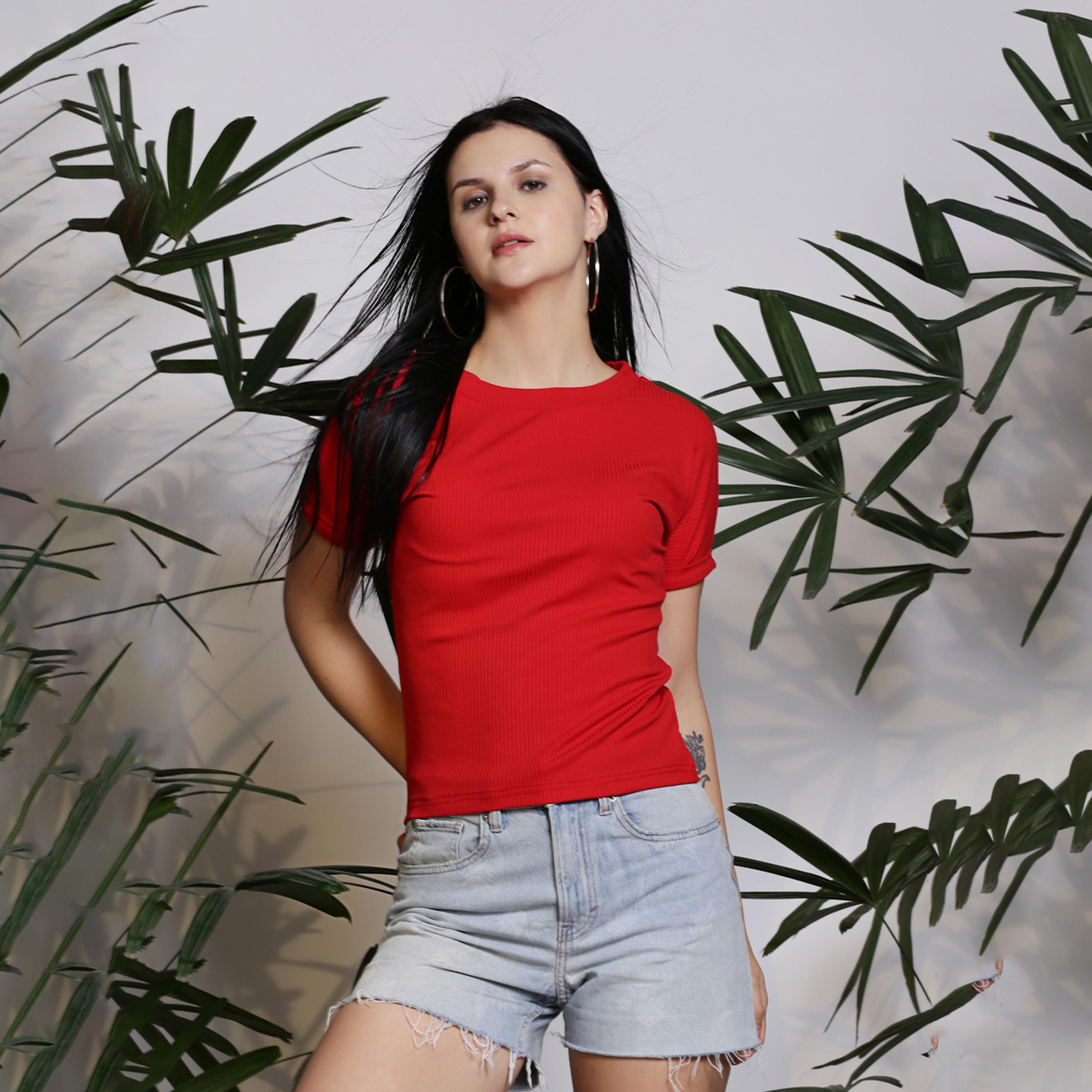 Sera X Styli Rib Round Neck Slim Fit Top-women-clothing-shirtsandblouses-blouses-image-5