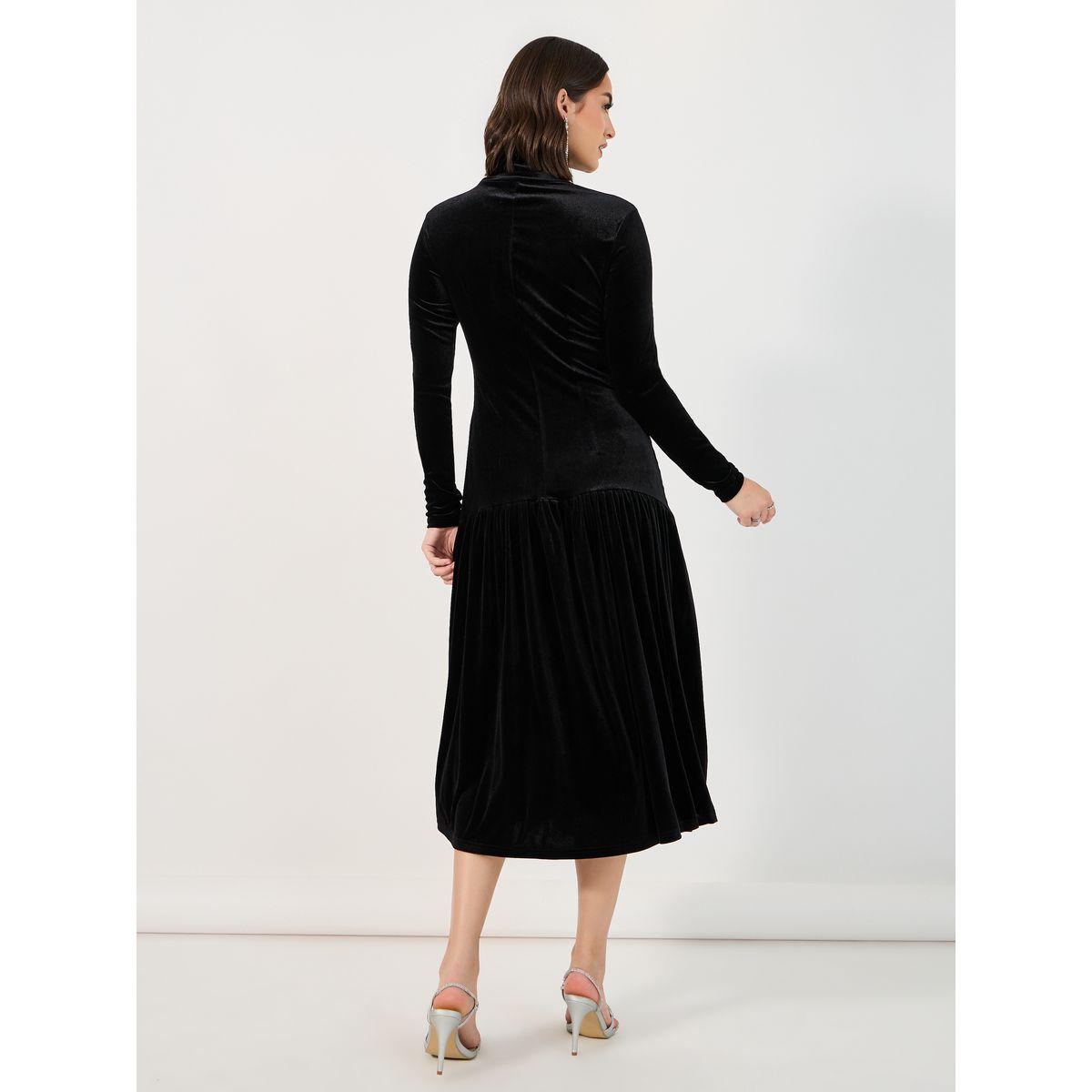 فستان ميدي بخصر منخفض وحافة واسعة-women-clothing-dresses-image-6