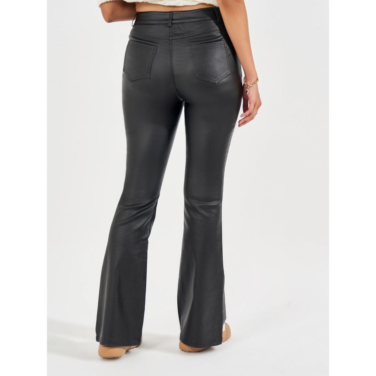Styli High Rise Leather Look Flared Pants-women-clothing-bottoms-trousers-image-4