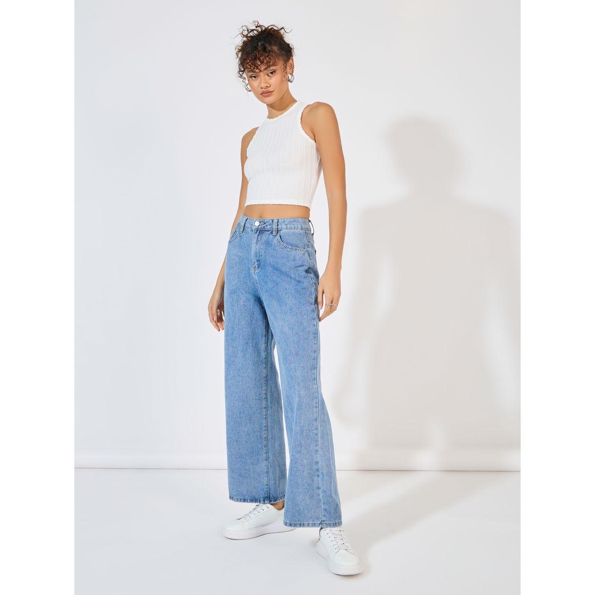 Styli Basic High Rise Wide Leg Jeans-women-clothing-bottoms-jeans-image-1