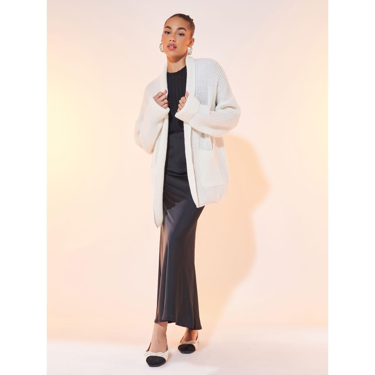 كارديجان سادة محبوك بأكمام طويلة-women-winterwear-cardigansandjumpers-cardigans-image-2