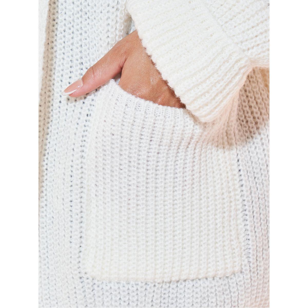 Styli Solid Long Sleeve Knitted Cardigan-women-winterwear-cardigansandjumpers-cardigans-image-3