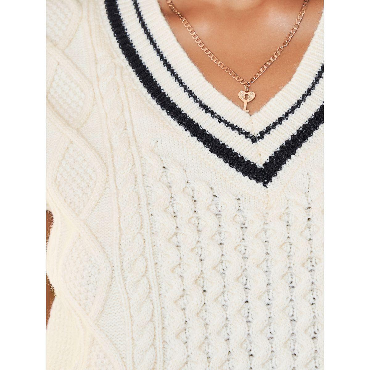 Styli Cable Knit V Neck Sweater-women-clothing-cardigansandjumpers-jumpers-image-3