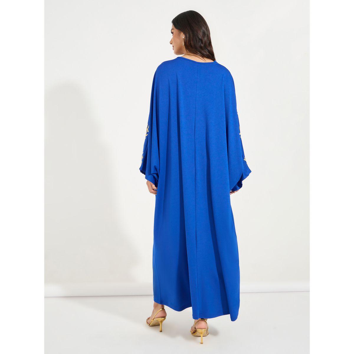 Styli Embroidered Kimono Sleeves Maxi Kaftan-women-arabicclothing-kaftan-image-6