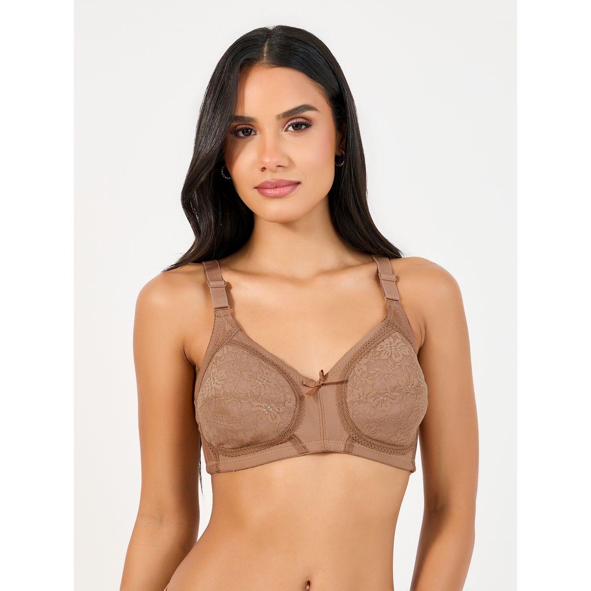 Styli Pack of 2 - Padded Non Wired Lace Cup Full Support Bra-women-clothing-lingerie-bras-image-2