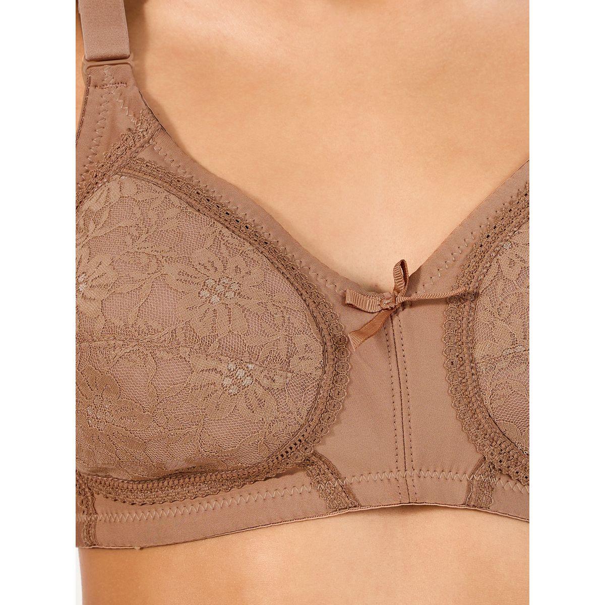 Styli Pack of 2 - Padded Non Wired Lace Cup Full Support Bra-women-clothing-lingerie-bras-image-3
