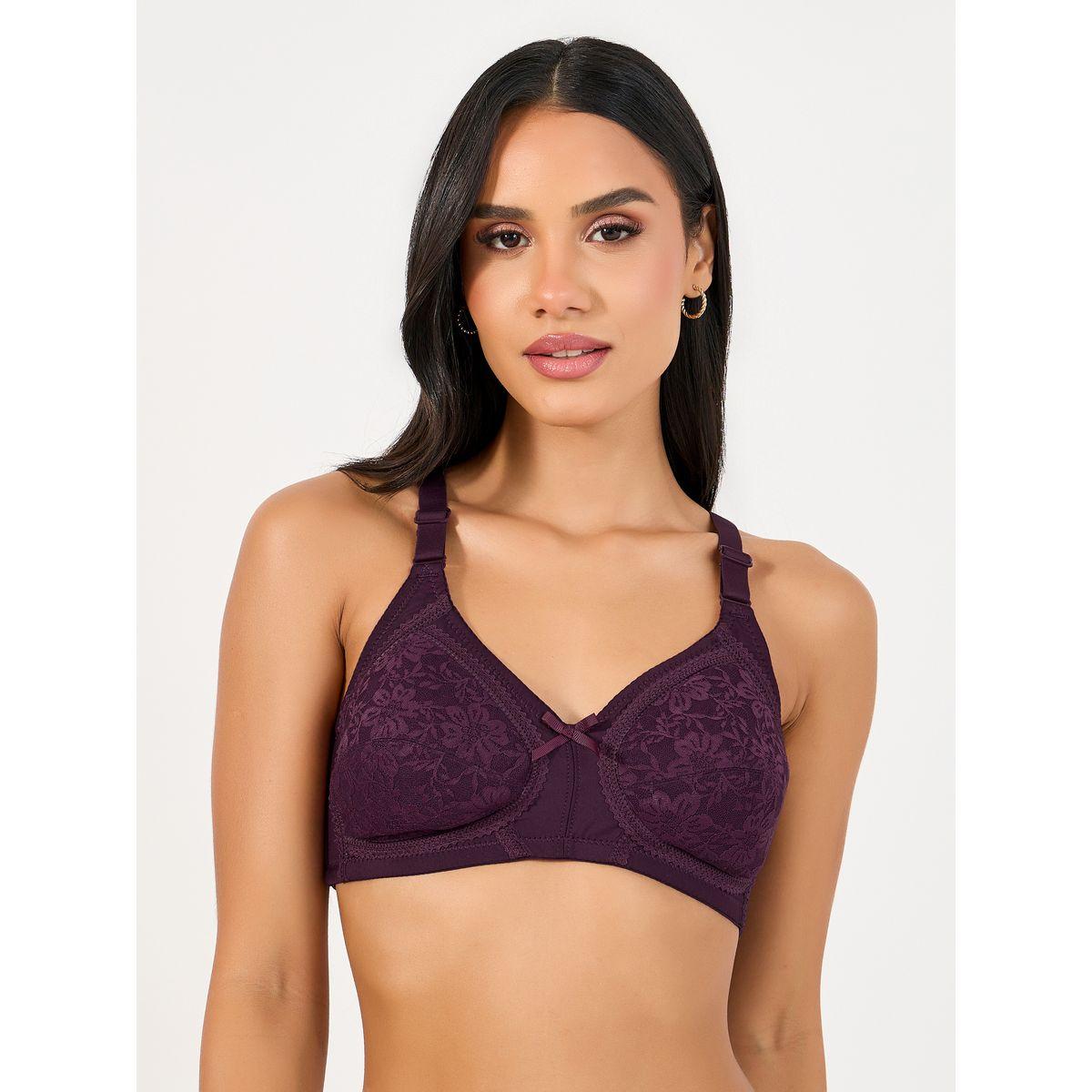 Styli Pack of 2 - Padded Non Wired Lace Cup Full Support Bra-women-clothing-lingerie-bras-image-5