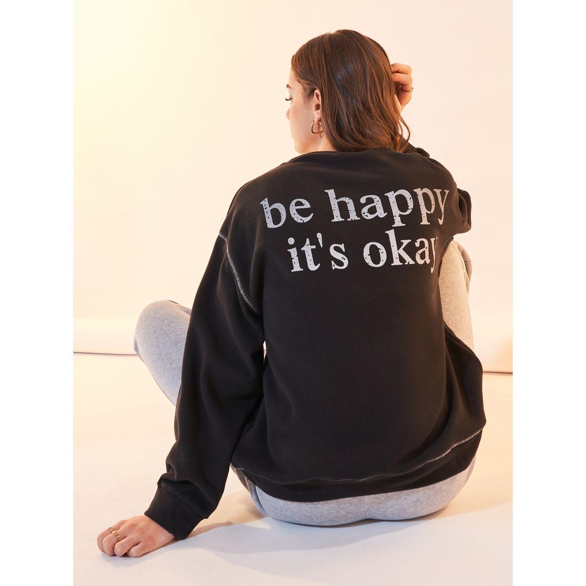 Styli Oversized Slogan Sweatshirt with Overlock Seam Detail-women-winterwear-hoodiesandsweatshirts-sweatshirts-image-1