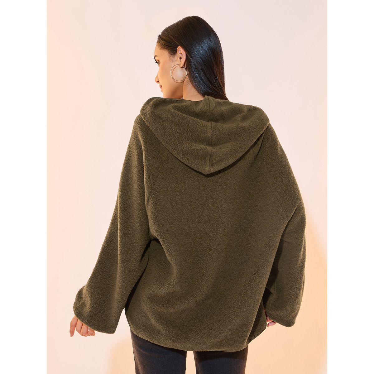 Styli Oversized Drop Hem Fleece Hoodie-women-winterwear-hoodiesandsweatshirts-hoodies-image-4