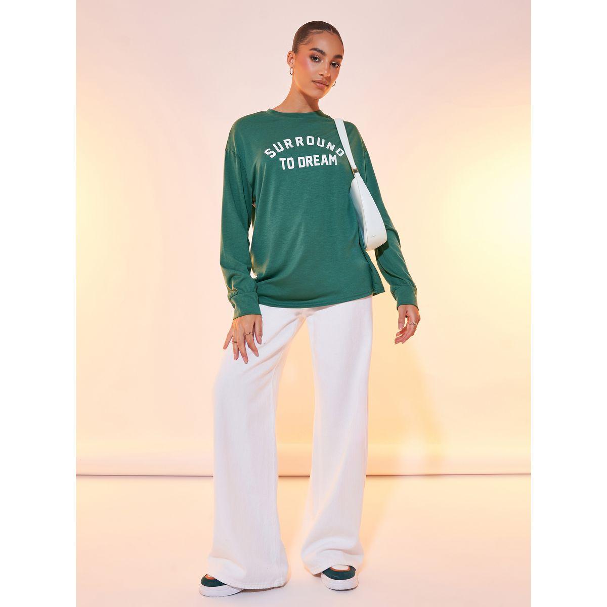 تيشيرت فضفاض بطبعة كتابة-women-clothing-tshirts-image-3