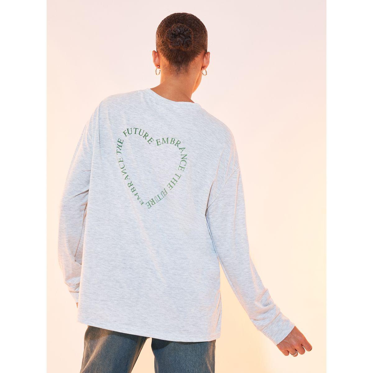 Styli Back Slogan Print Oversized Long Sleeve T-Shirt-women-clothing-tshirts-image-1