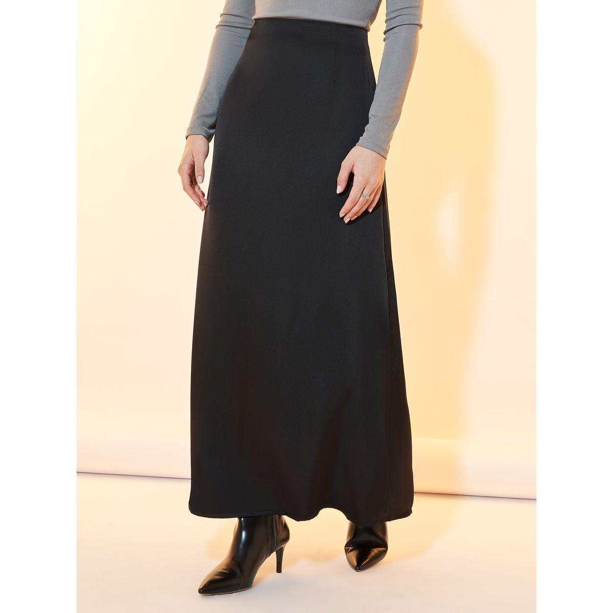 Styli Solid Satin A-Line Maxi Skirt-women-clothing-bottoms-skirts-image-2