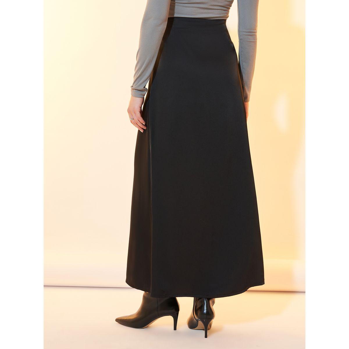 Styli Solid Satin A-Line Maxi Skirt-women-clothing-bottoms-skirts-image-4