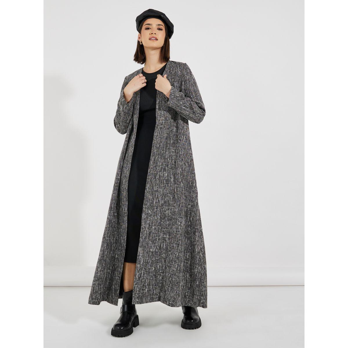 Styli Tweed Look Winter Abaya-women-arabicclothing-abayas-image-1