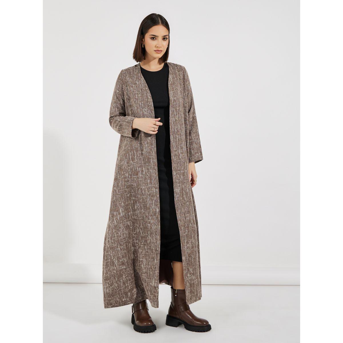 Styli Tweed Look Winter Abaya-women-arabicclothing-abayas-image-4