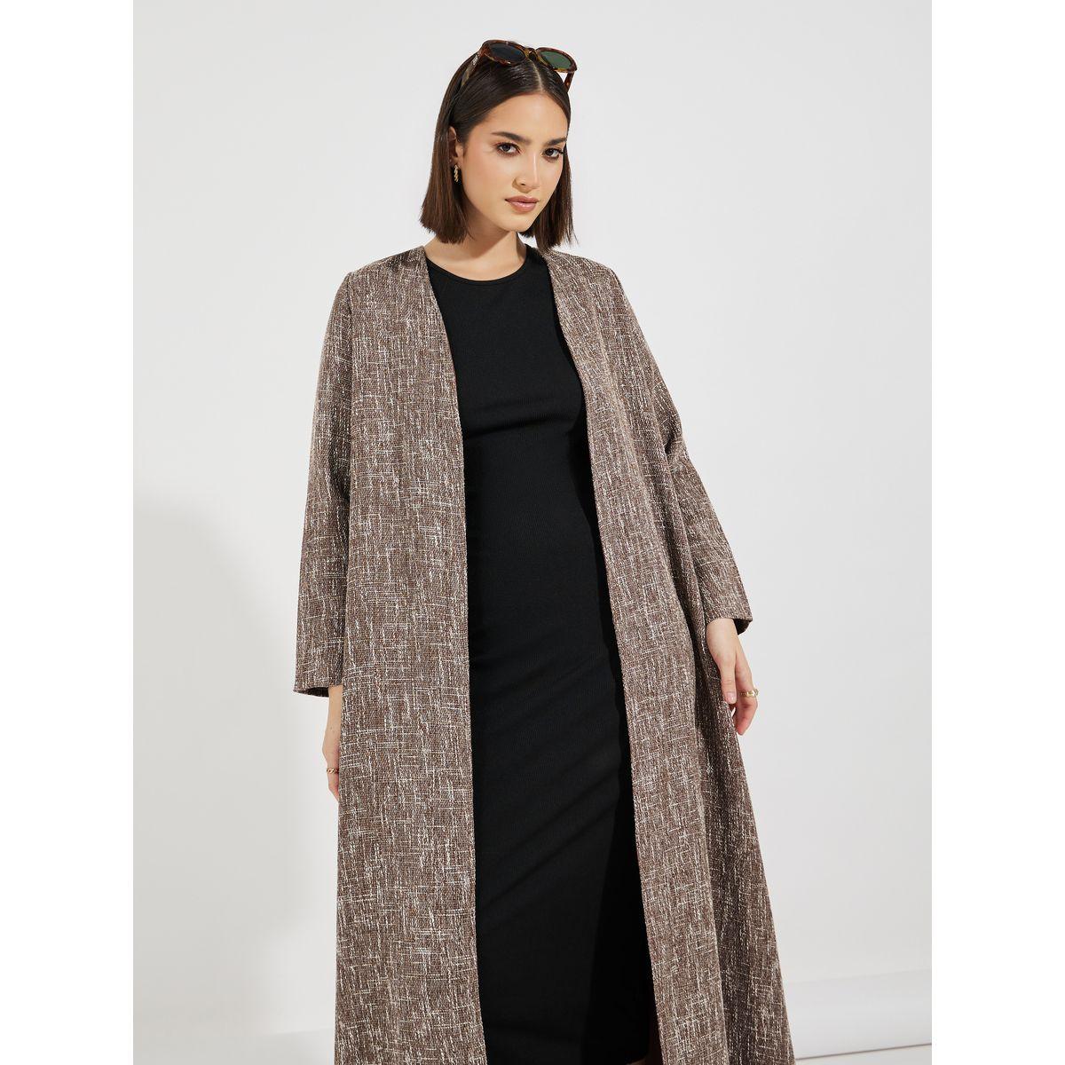 Styli Tweed Look Winter Abaya-women-arabicclothing-abayas-image-5