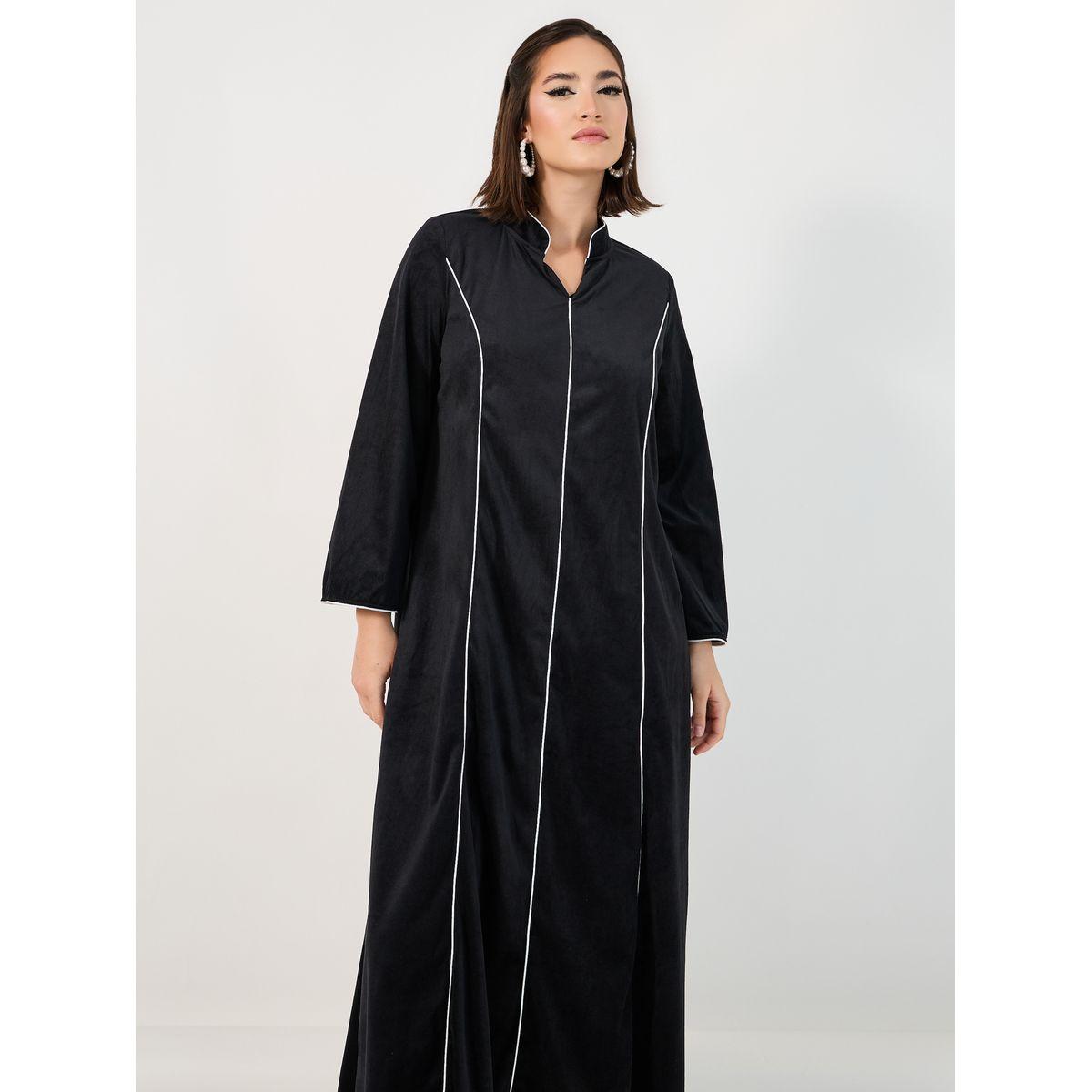 جلابية بياقة قائمة وتفاصيل محزوزة-women-arabicclothing-jalabiyas-image-5