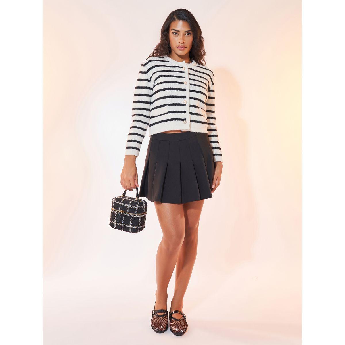 Styli Striped Long Sleeve Cardigan-women-winterwear-cardigansandjumpers-cardigans-image-2