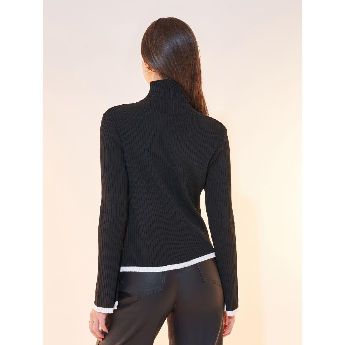 Styli Contrast Trim Asymmetric Hem Sweater-women-clothing-cardigansandjumpers-jumpers-image-4