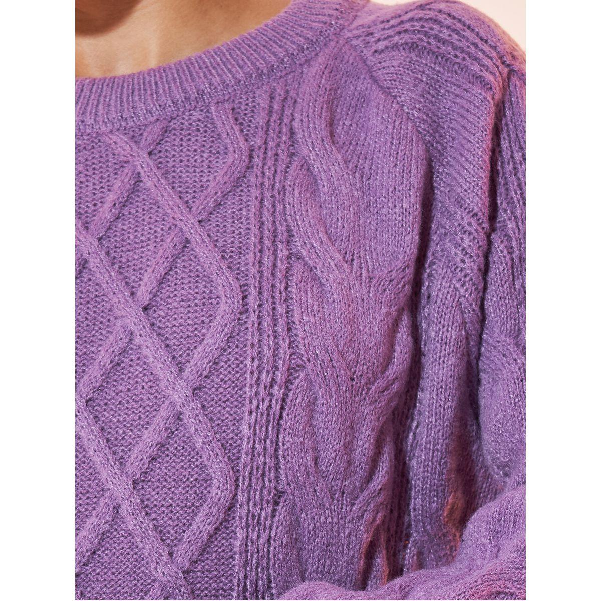 Styli Solid Round Neck Long Sleeve Sweaters-women-clothing-cardigansandjumpers-jumpers-image-3