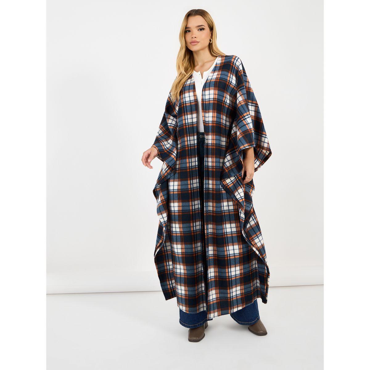 عباية كيب بنمط رداء مطبعة بطبعة مربعات-women-arabicclothing-abayas-image-2