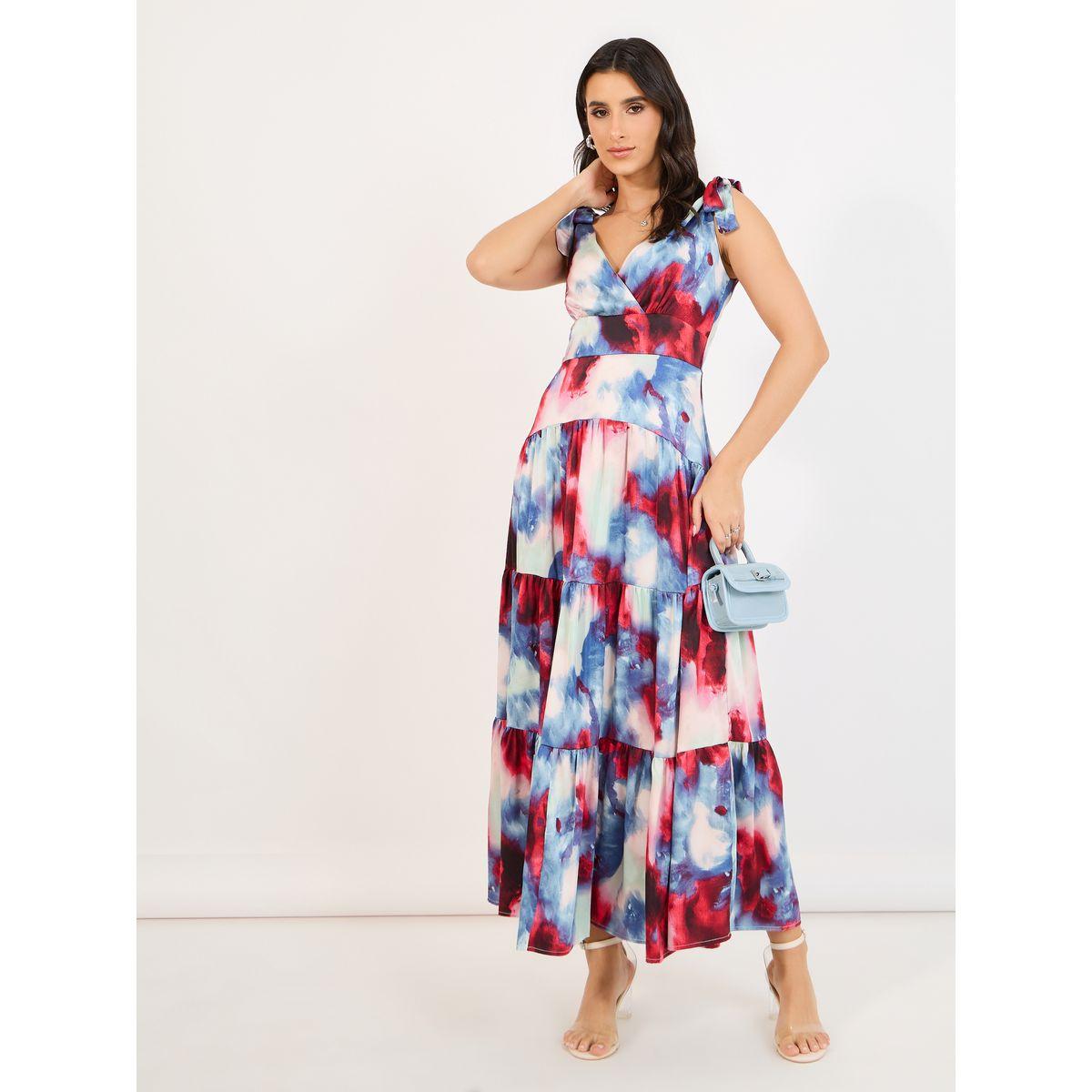 Styli Tie-Up Sleeveless Tiered Maxi Dress-women-clothing-dresses-image-1