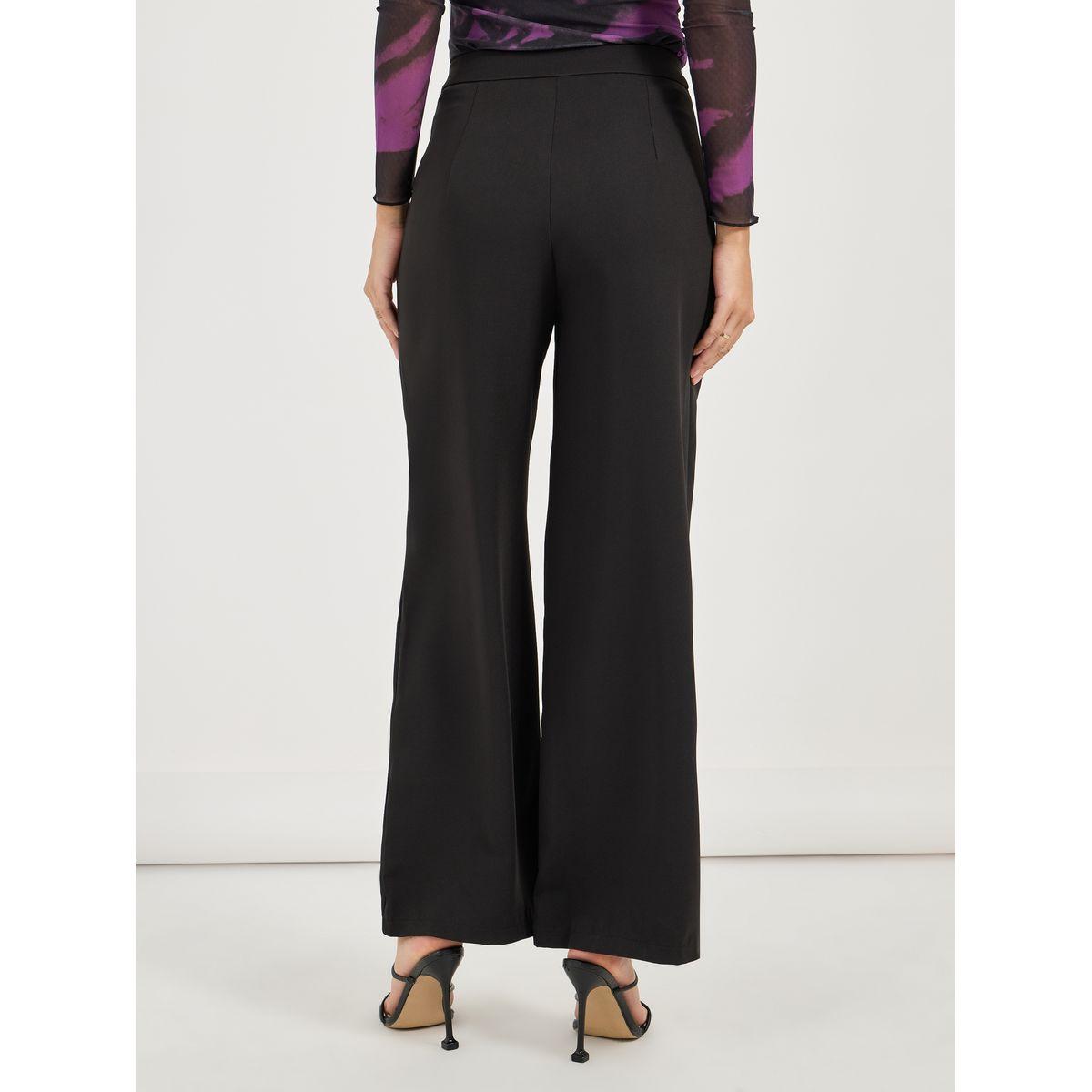 بنطال بأرجل واسعة وخصر عالي مع حزوز-women-clothing-bottoms-trousers-image-4