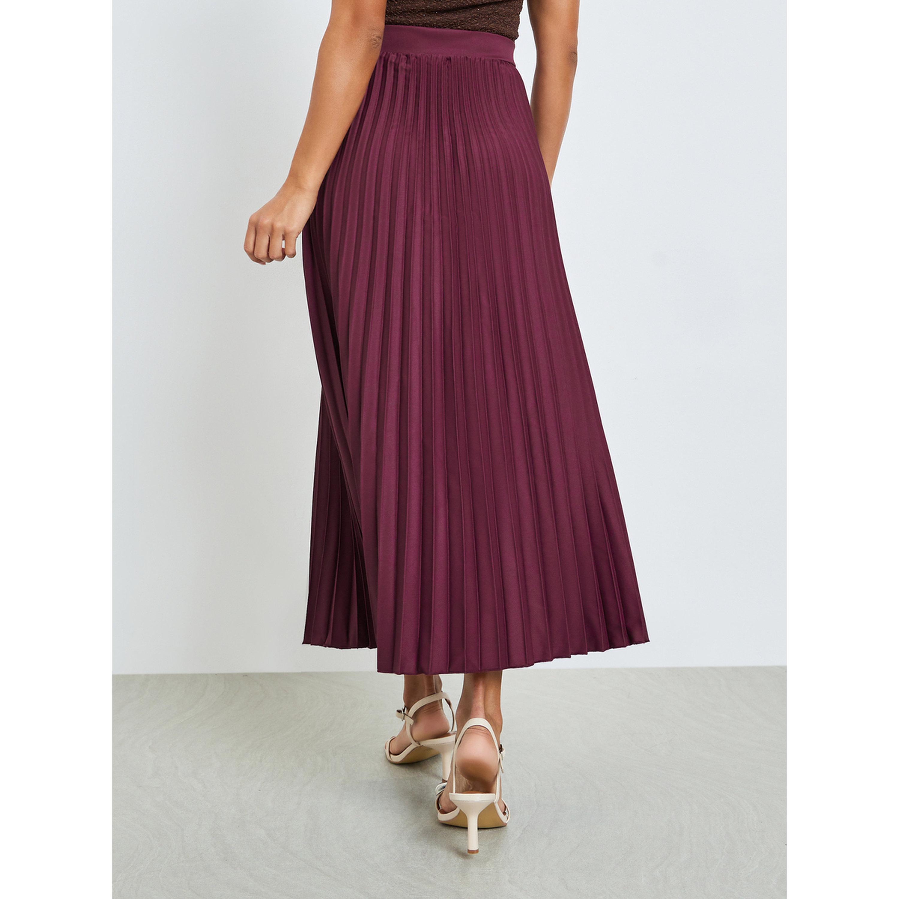 تنورة ميدي بكسرات وحافة واسعة-women-clothing-bottoms-skirts-image-4