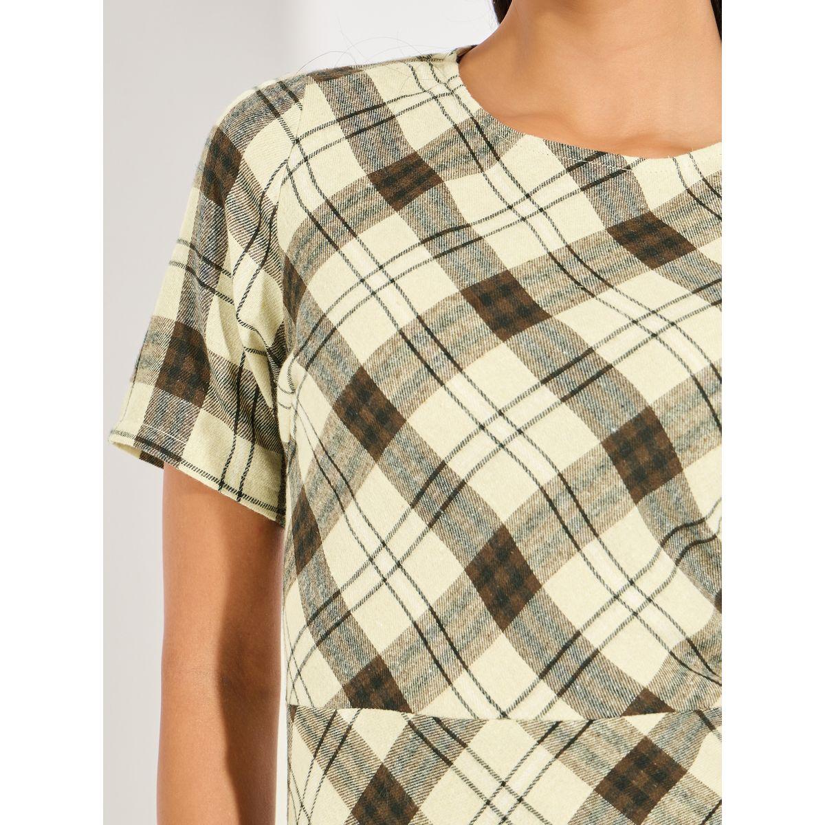 Styli Plaid Checked A-Line Maxi Dress-women-clothing-dresses-image-3
