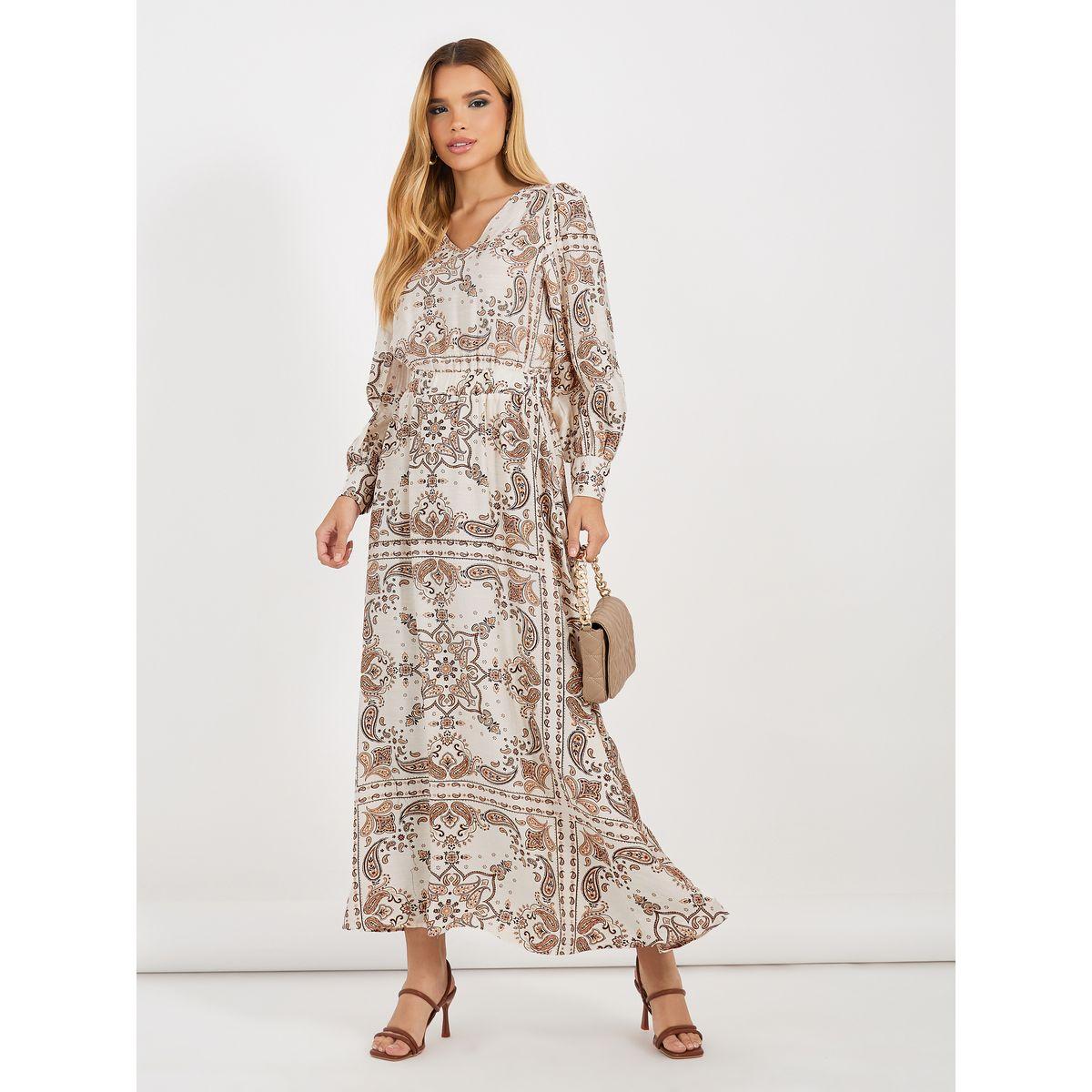 Styli All-Over Print Long Sleeves A-Line Maxi Dress-women-clothing-dresses-image-1