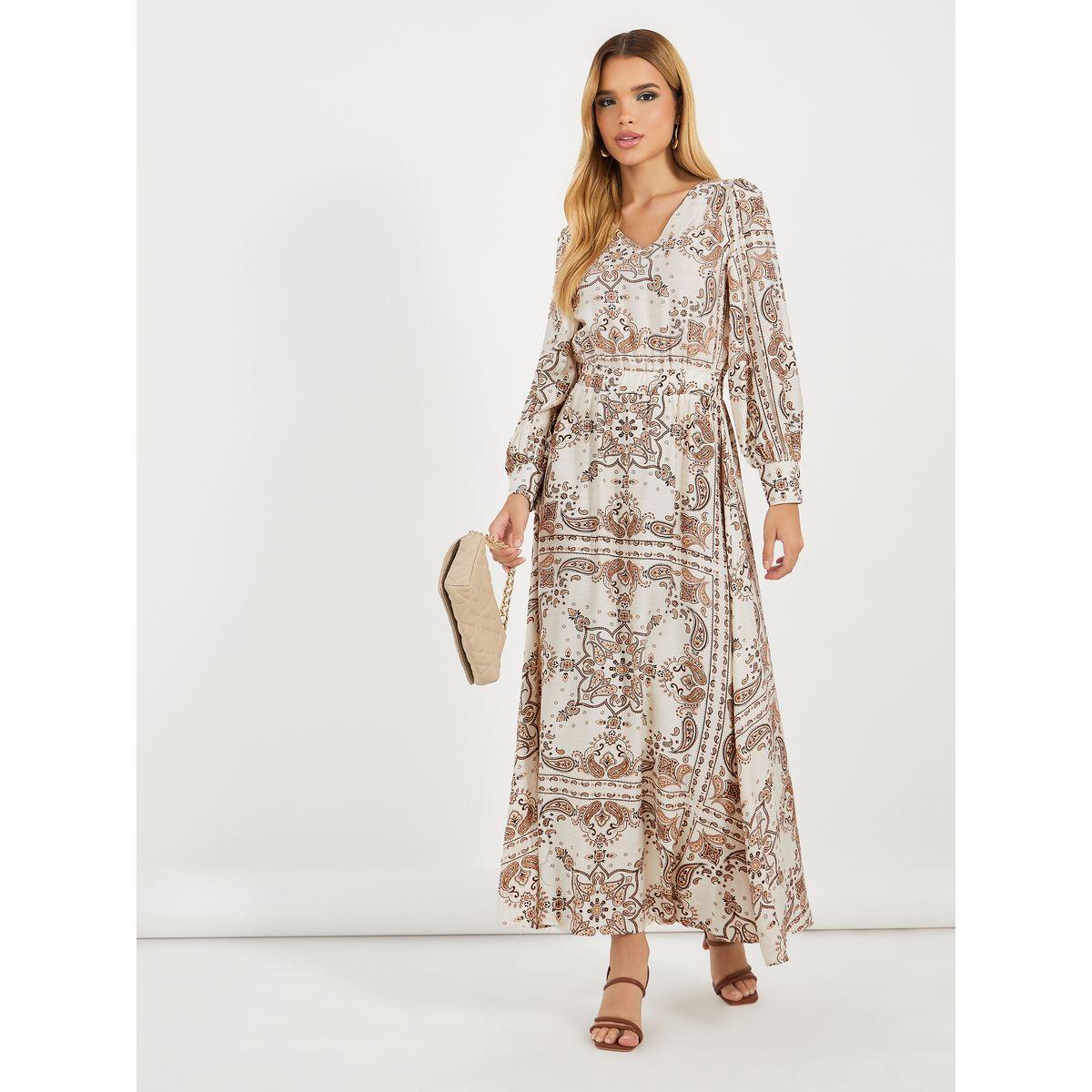 Styli All-Over Print Long Sleeves A-Line Maxi Dress-women-clothing-dresses-image-4