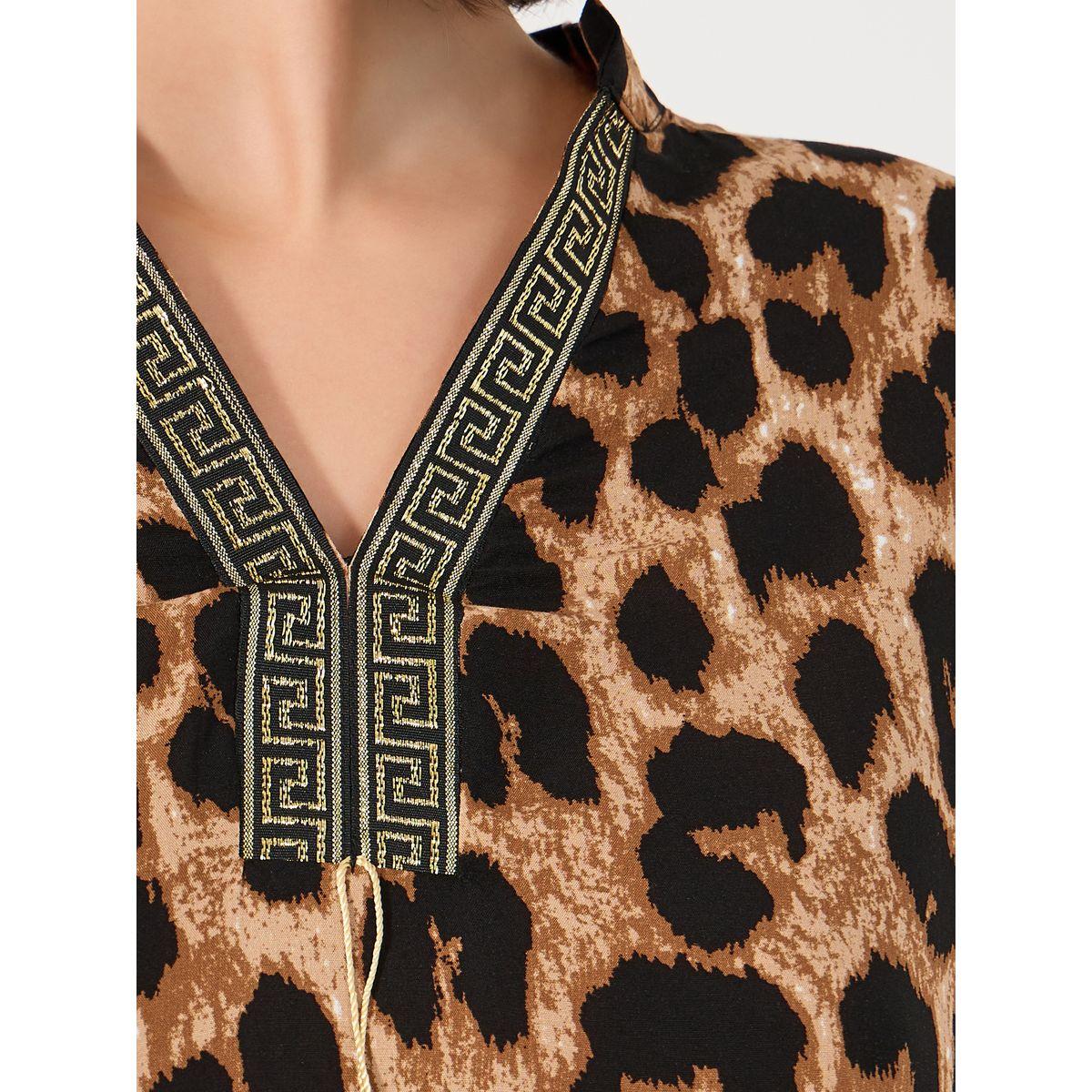 Styli Leopard Print Jalabiya with Lace Trim-women-arabicclothing-jalabiyas-image-3