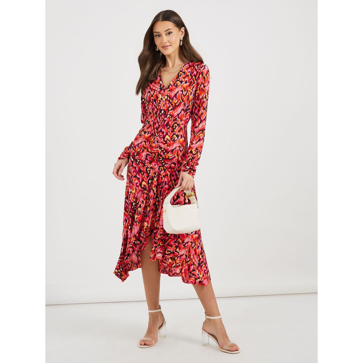 Styli Asymmetric Ruffle Hem Shirt Midi Dress-women-clothing-dresses-image-1