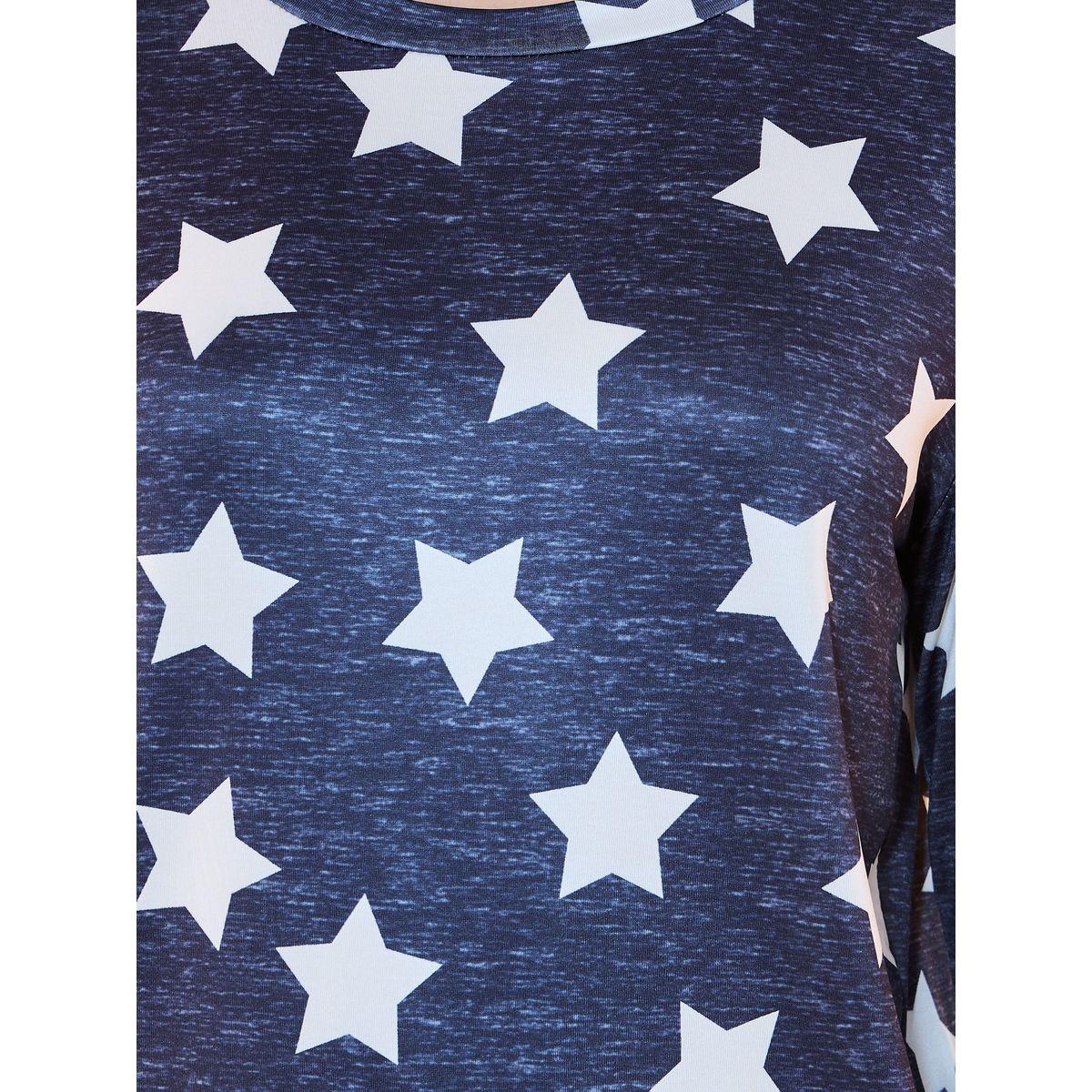 Styli Star Print Long Sleeve T-Shirt & Cuffed Pyjama Set-women-clothing-nightwear-pyjamas-longsets-image-3