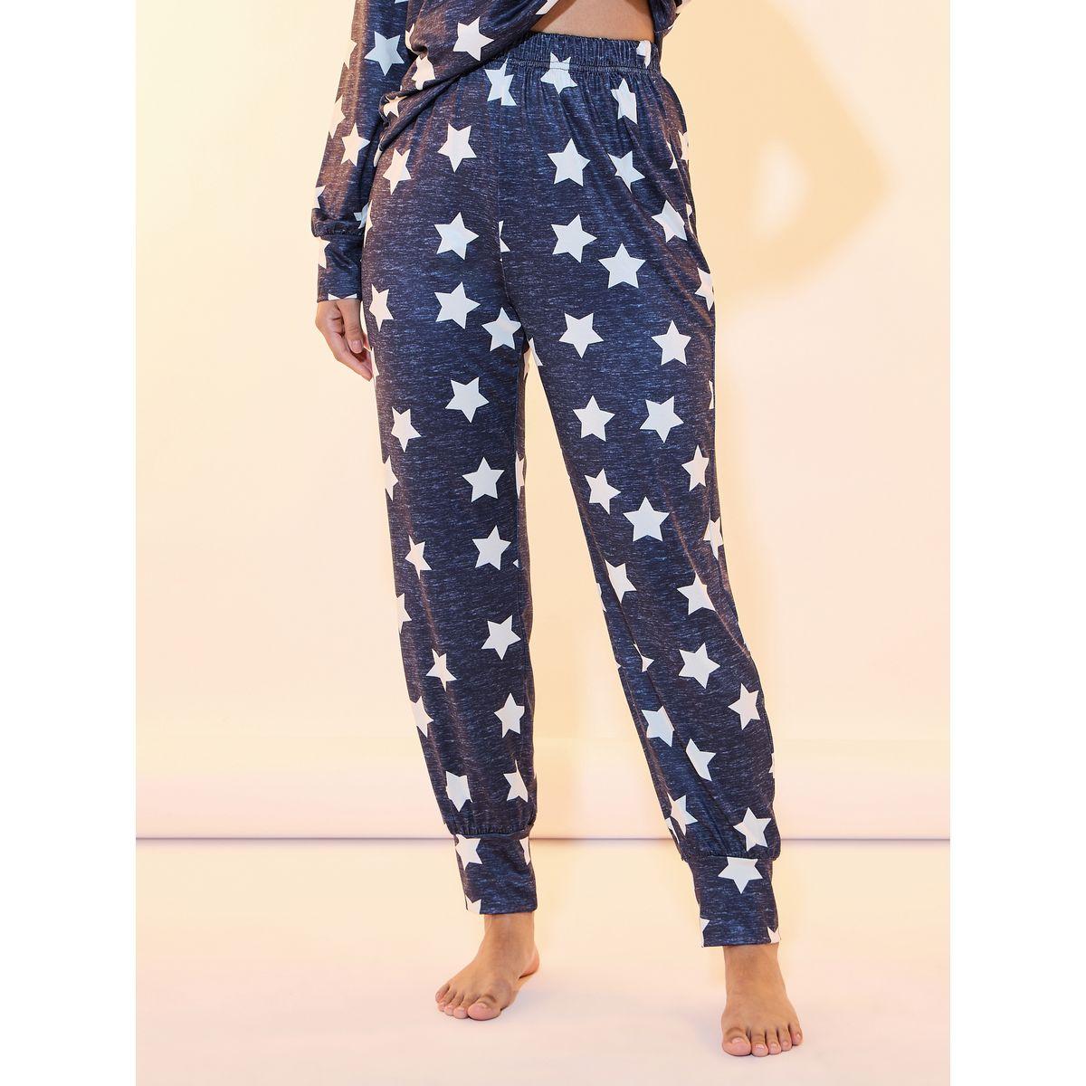 Styli Star Print Long Sleeve T-Shirt & Cuffed Pyjama Set-women-clothing-nightwear-pyjamas-longsets-image-5