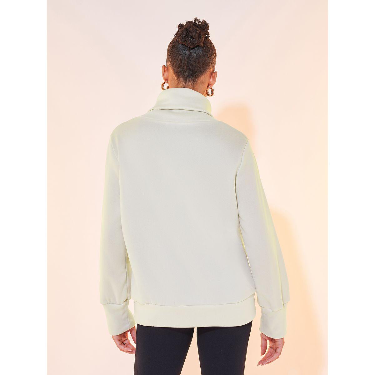Styli Solid Half-Zip Long Sleeve Sweatshirt-women-winterwear-hoodiesandsweatshirts-sweatshirts-image-5