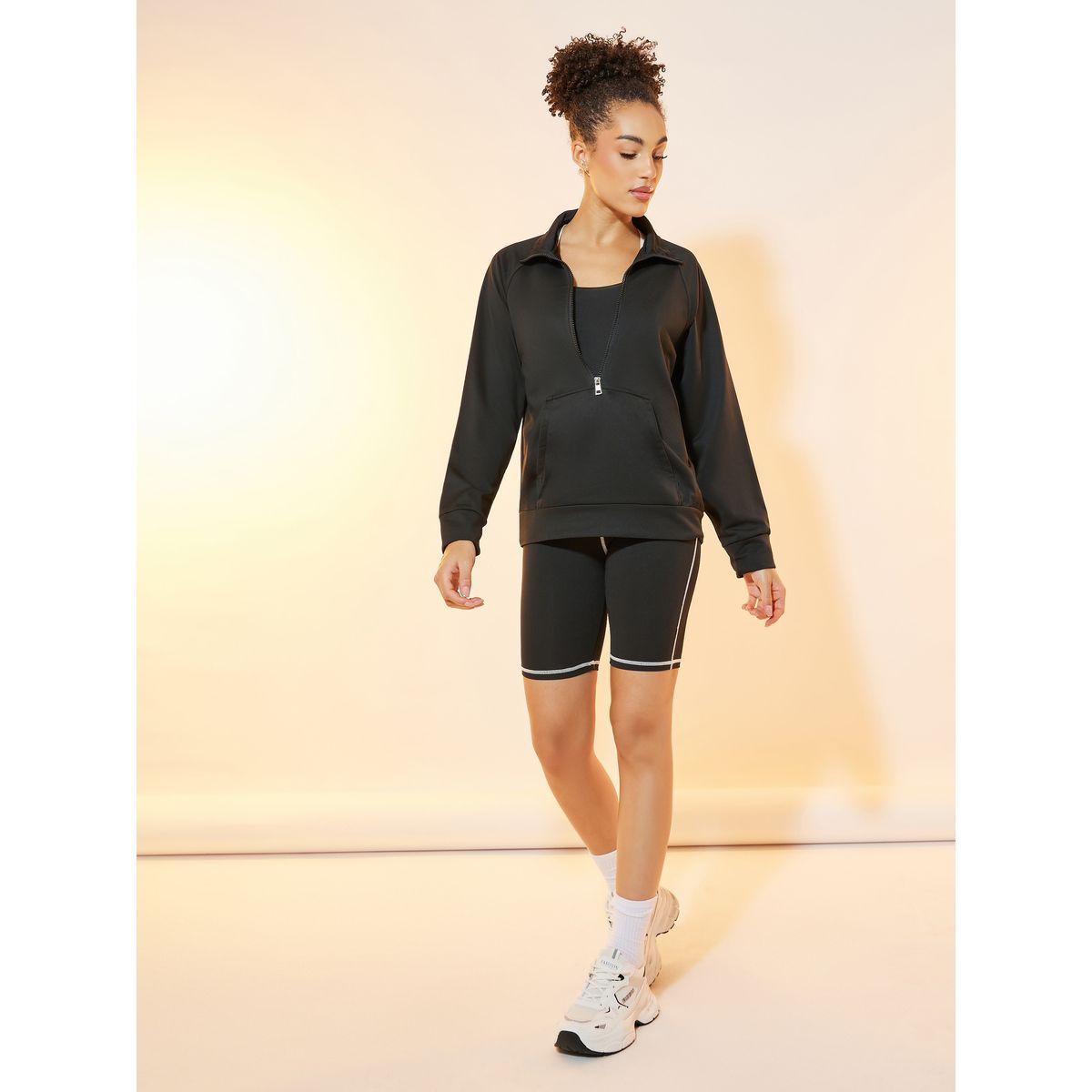 Styli سويت شيرت صلب نصف سحاب بأكمام طويلة-women-winterwear-hoodiesandsweatshirts-sweatshirts-image-2