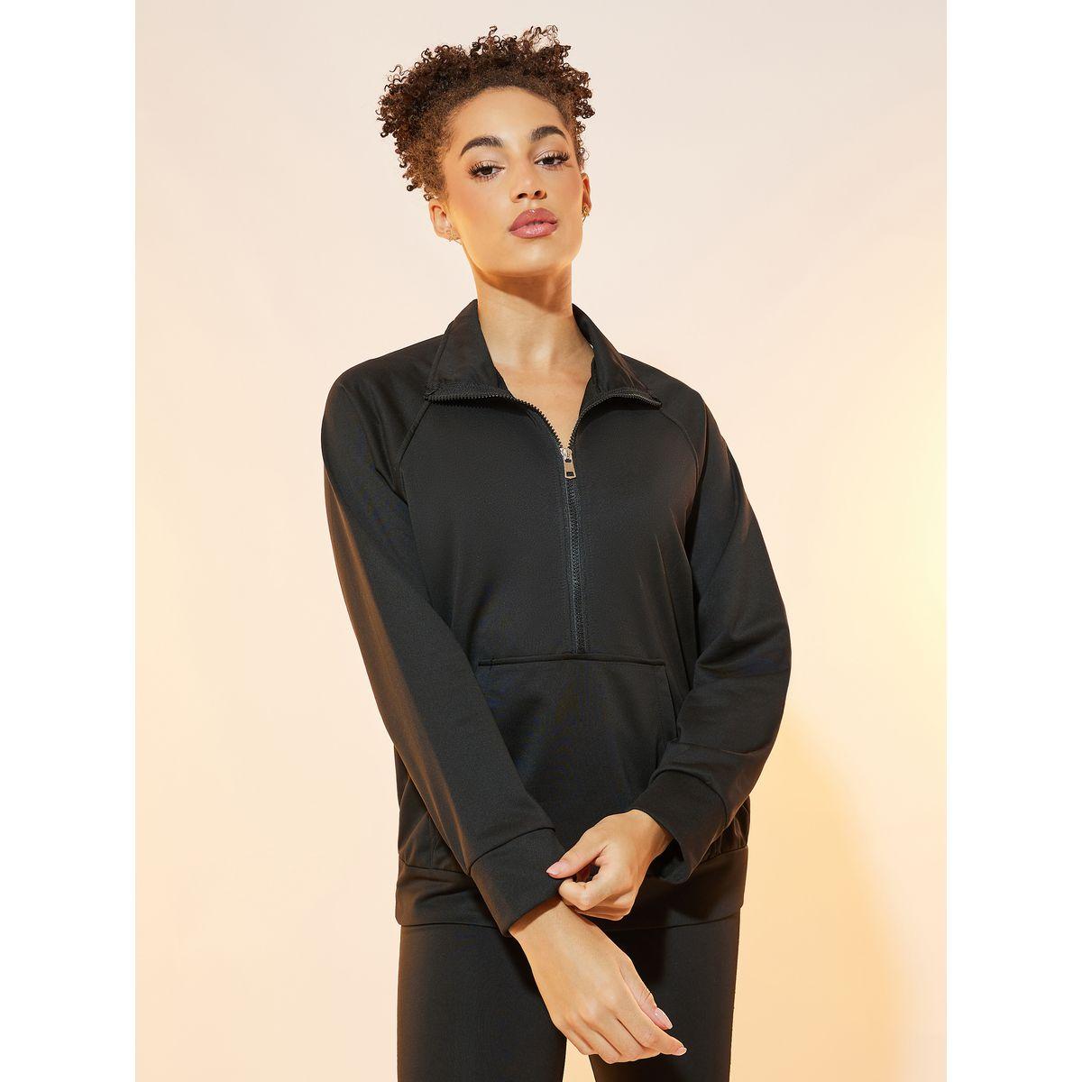 Styli سويت شيرت صلب نصف سحاب بأكمام طويلة-women-winterwear-hoodiesandsweatshirts-sweatshirts-image-3