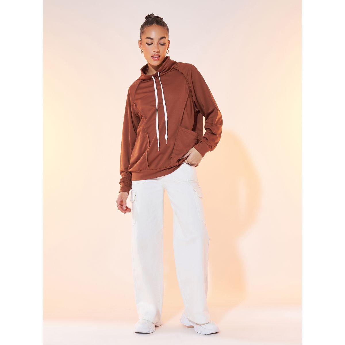 Styli Solid Turtle Neck  Long Sleeve Sweatshirt-women-winterwear-hoodiesandsweatshirts-sweatshirts-image-2