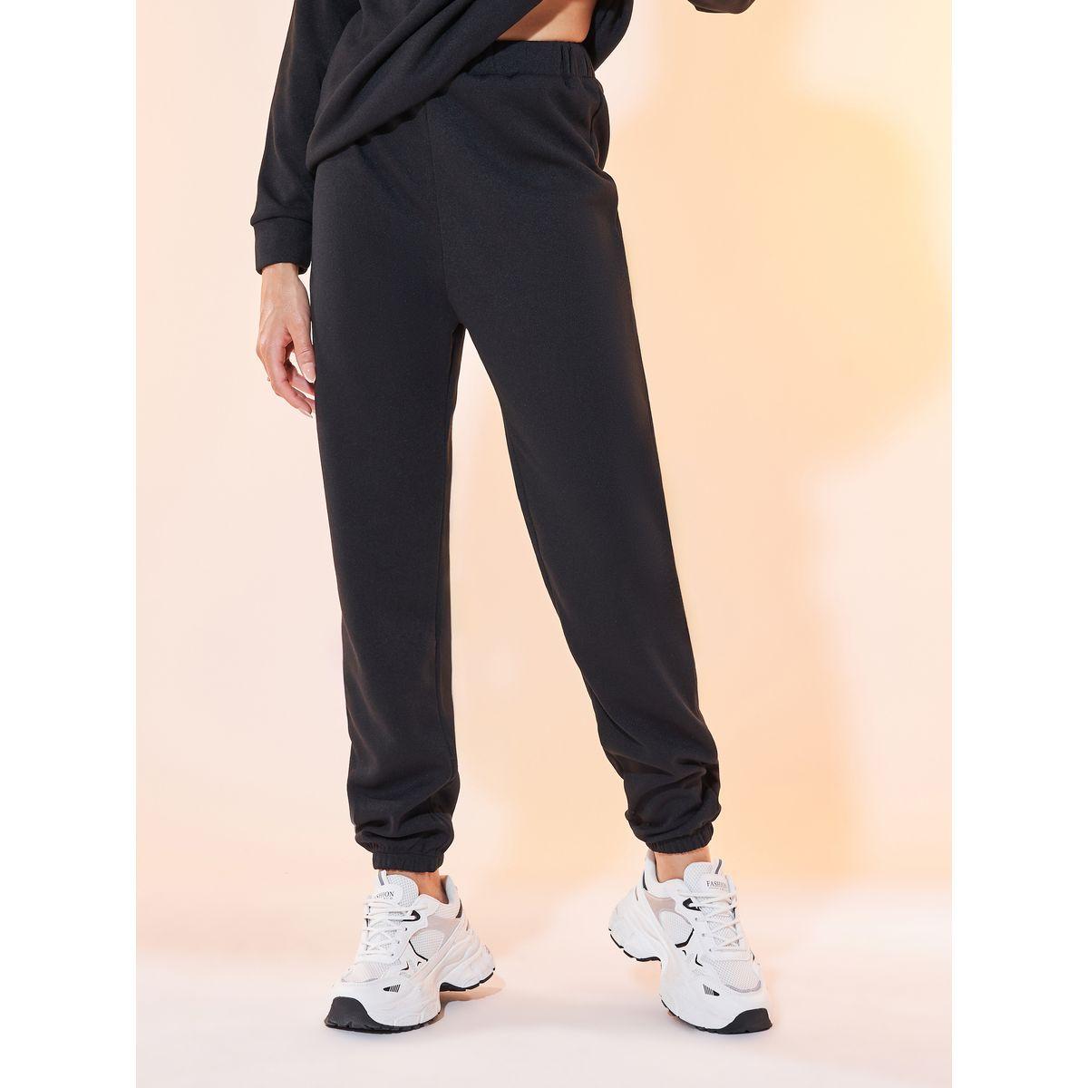 Styli Solid Half-Zip Long Sleeve Sweatshirt & Joggers Co-Ord Set-women-clothing-coordsets-image-4