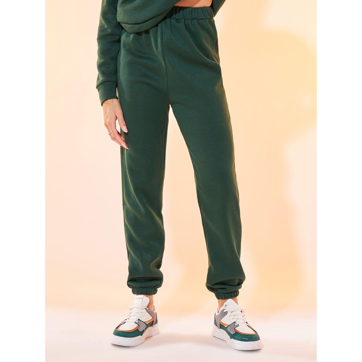 Styli Solid Half-Zip Long Sleeve Sweatshirt & Joggers Co-Ord Set-women-clothing-coordsets-image-4