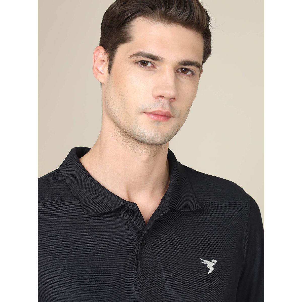 تيشيرت سادة بياقة بولو وقصة سليم فت تكنوسبورت × ستايلي-men-clothing-sportswearandactivewear-tshirtsandpolos-image-3