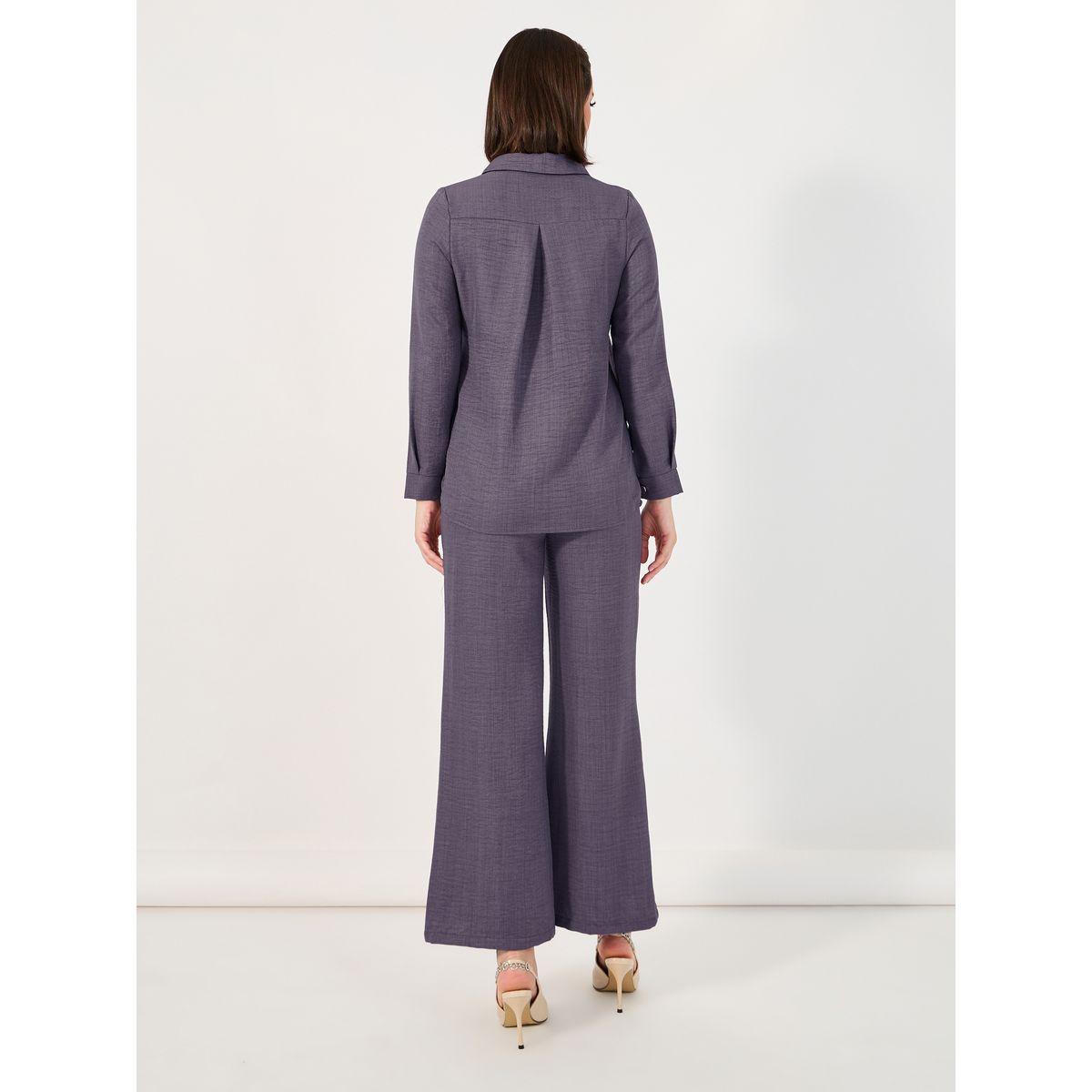 مجموعة من بنطال بأرجل واسعة وبلوزة-women-clothing-coordsets-image-6