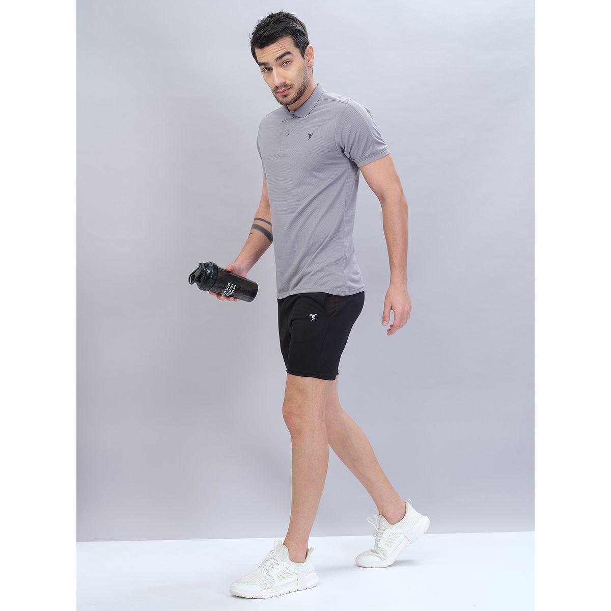 Technosport X Styli  Solid Slim Fit Shorts with Techno Dry-men-clothing-sportswearandactivewear-bottoms-image-3