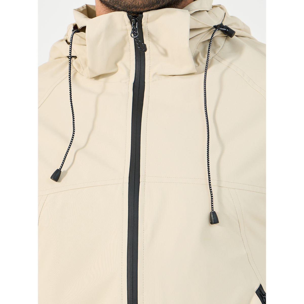 Styli Solid Windbreaker Hooded Jacket with Zip Detail-men-clothing-jacketsandblazers-jackets-image-4