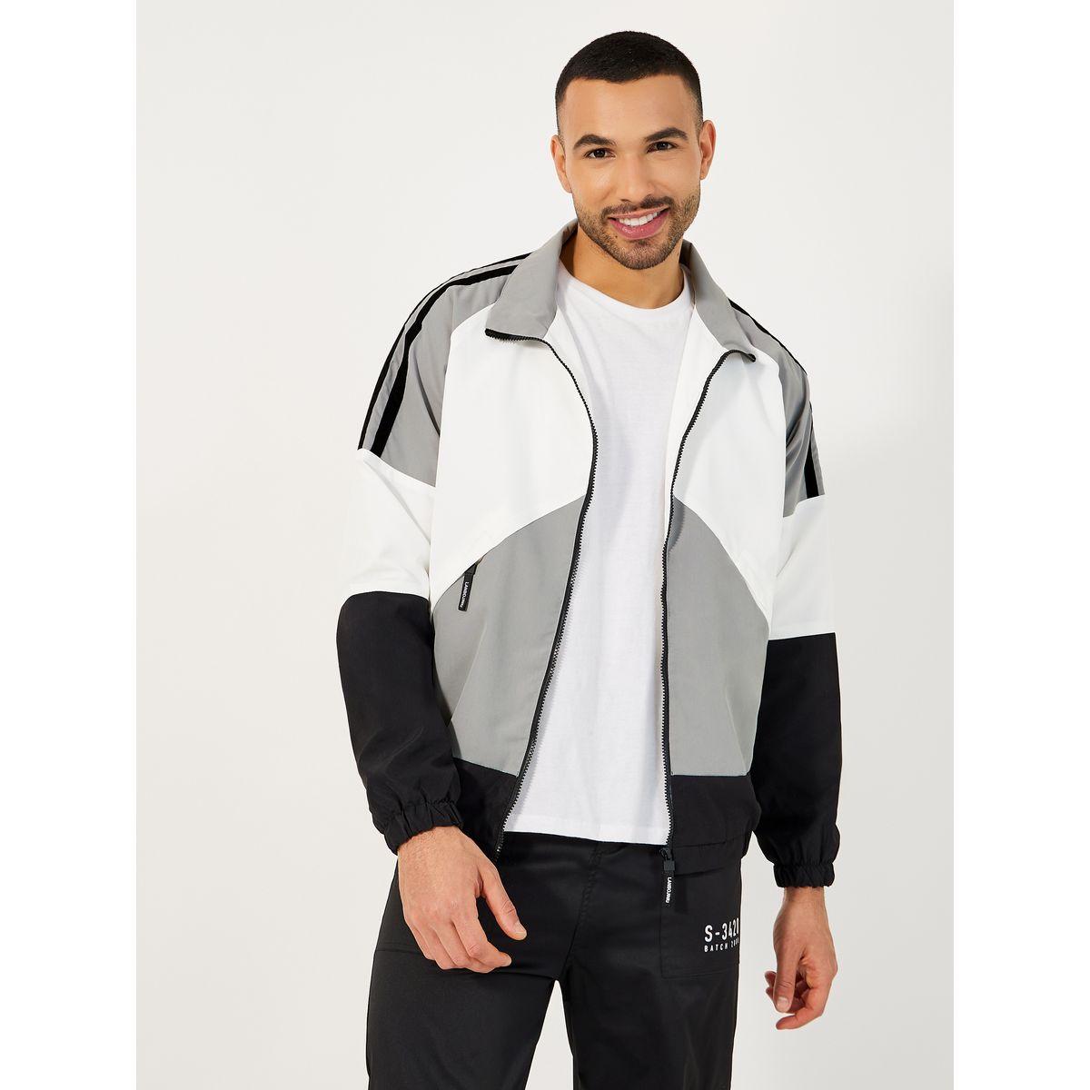 Styli Retro Color Block Windbreaker Jacket with Patch Detail-men-clothing-jacketsandblazers-jackets-image-2
