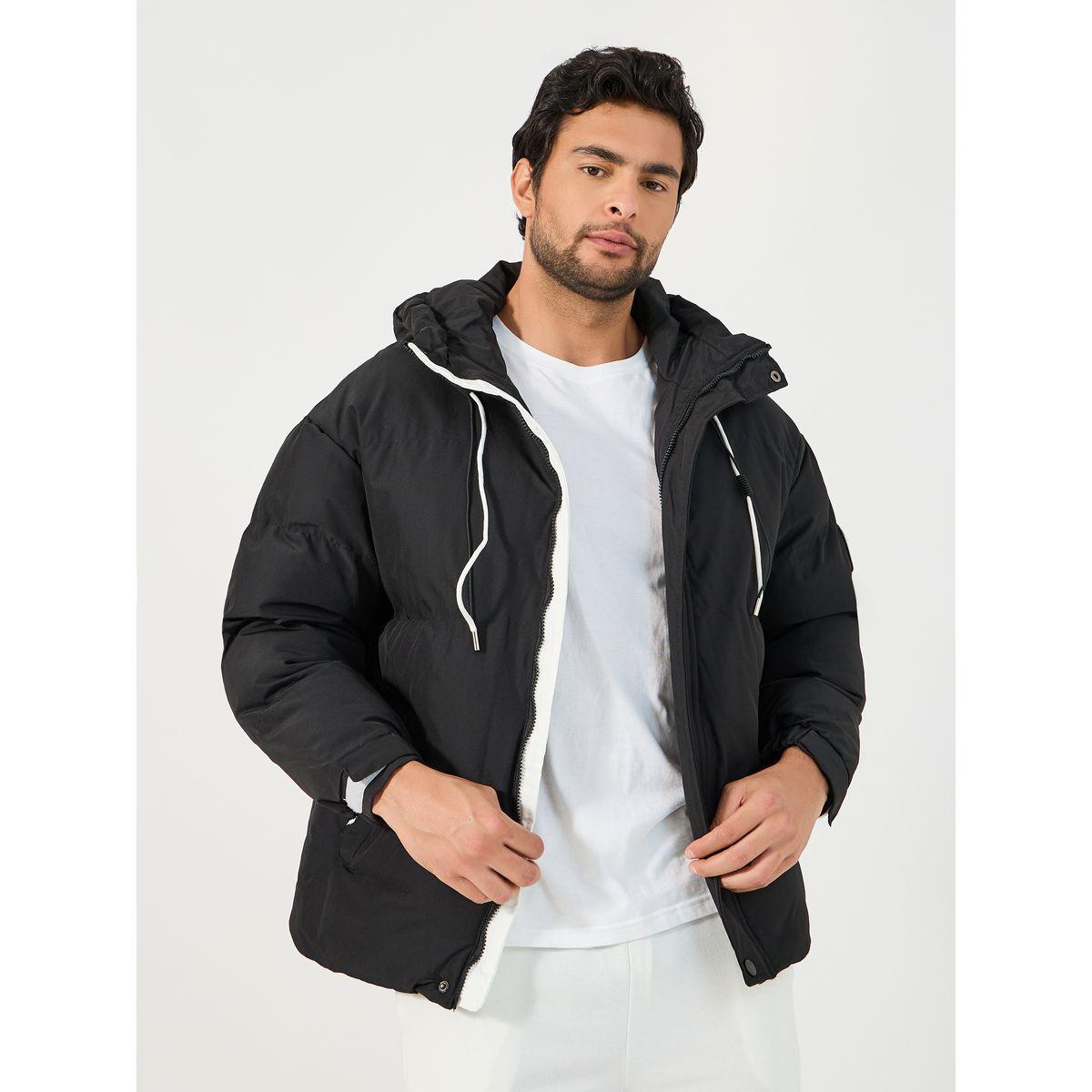 Styli Quilted Hooded Puffer Jacket with Contrast Zip Panel Detail-men-clothing-jacketsandblazers-jackets-image-3