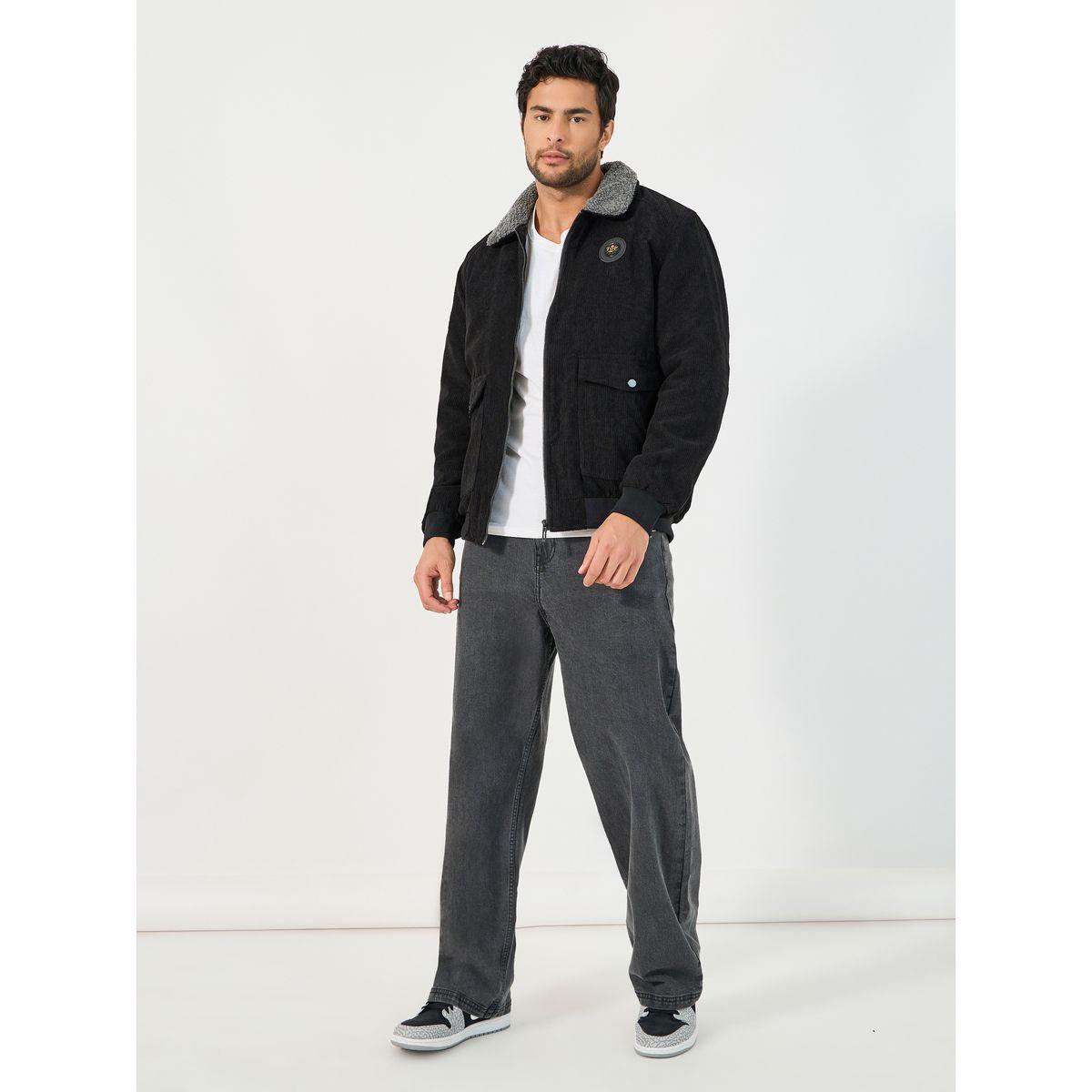 جاكيت قطيفة كوردروي مع ياقة بفرو صناعي-men-clothing-jacketsandblazers-jackets-image-2