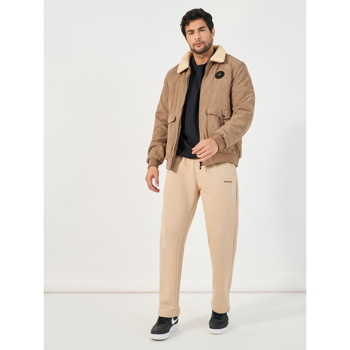 Styli Faux Fur Collar Corduroy Utility Jacket-men-clothing-jacketsandblazers-jackets-image-2